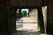 Porte entre barraquements Auschwitz 1